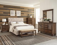 Devon 4-piece Full Bedroom Set Burnished Oak (image for) Devon 4-piece Full Bedroom Set Burnished Oak