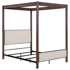 Zimmerlee 89-inch Metal Queen Canopy Bed Rust Brown (image for) Zimmerlee 89-inch Metal Queen Canopy Bed Rust Brown