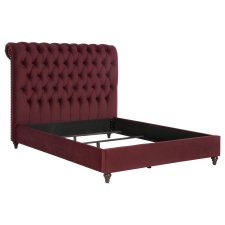 Devon 57-inch Upholstered Full Headboard Wine Red (image for) Devon 57-inch Upholstered Full Headboard Wine Red